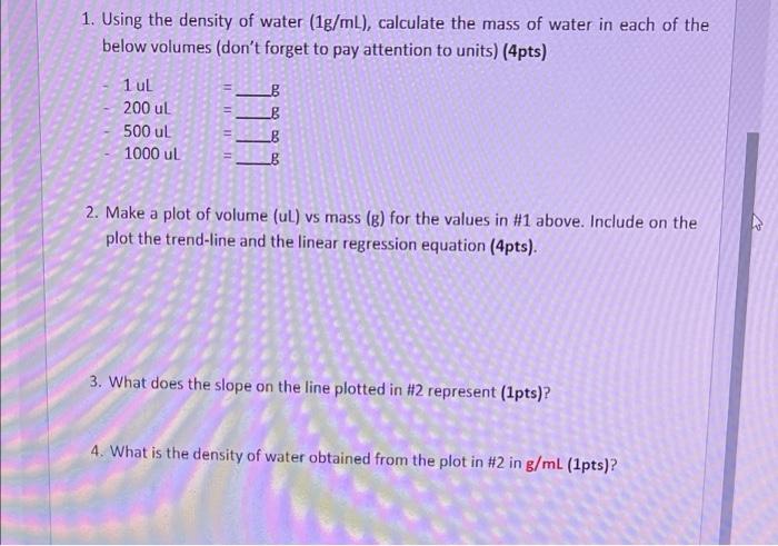 What Is the Density of Water?