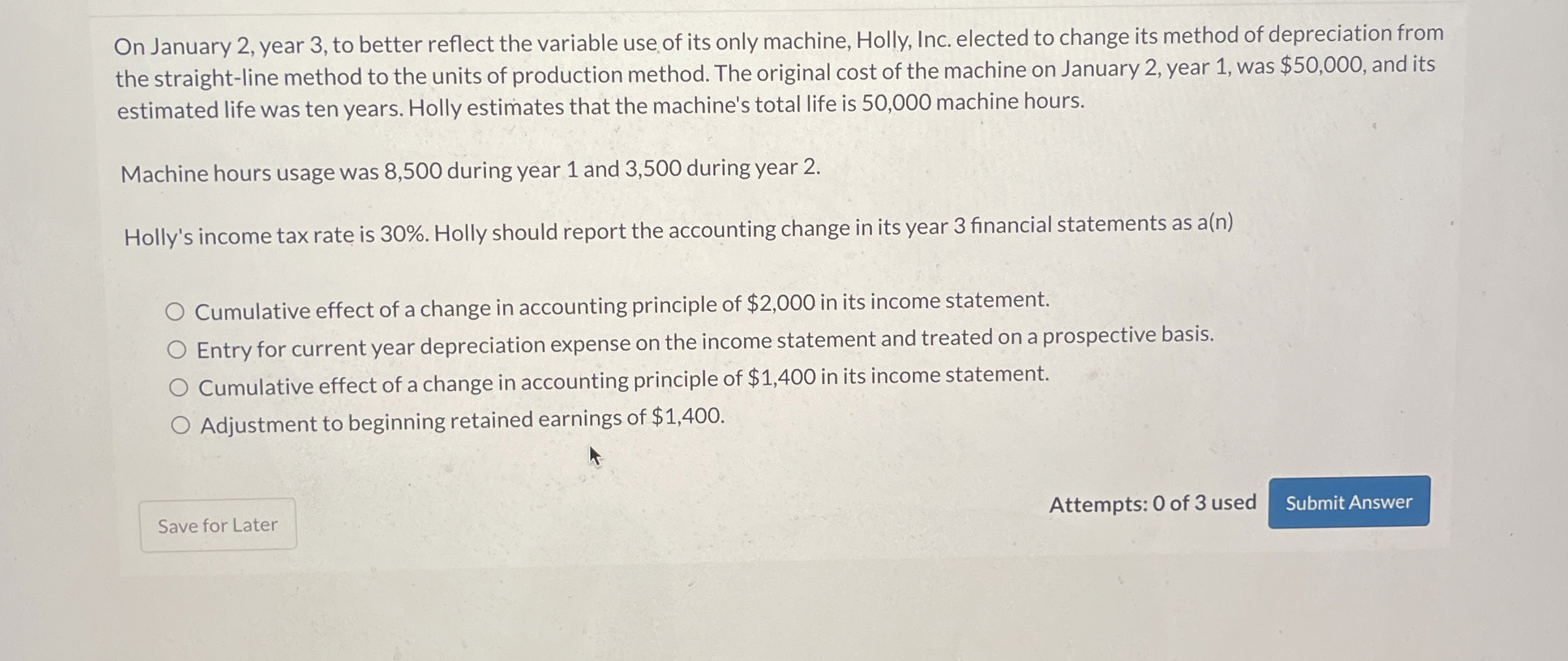 Solved On January 2, ﻿year 3, ﻿to better reflect the