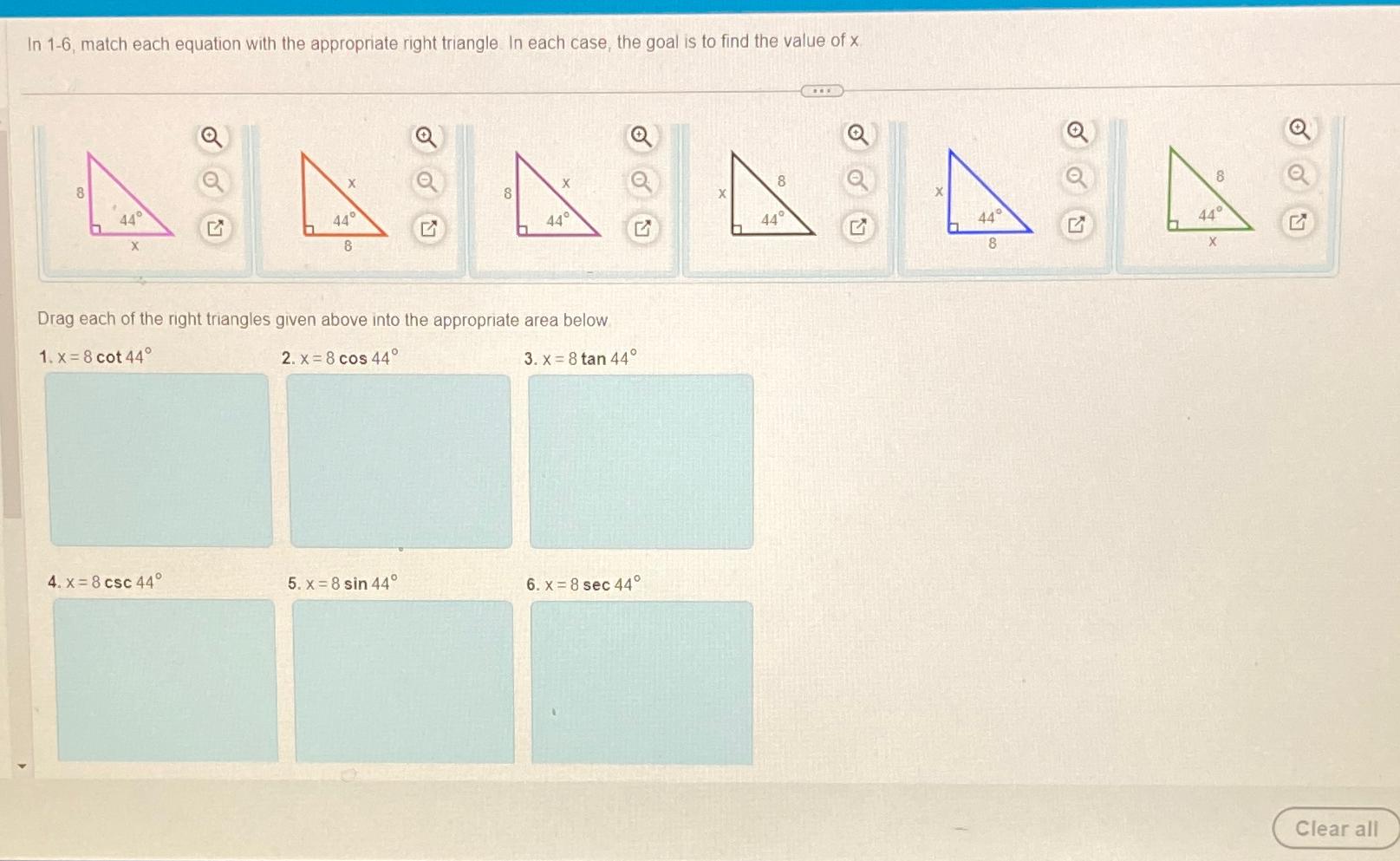 Solved In 1 6 ﻿match Each Equation With The Appropriate