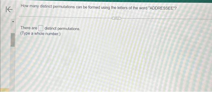 Solved How Many Distinct Permutations Can Be Formed Using | Chegg.com