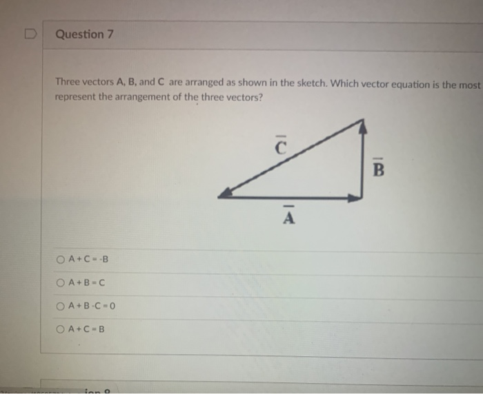 Solved Question 5 Which one of the following is a vector | Chegg.com