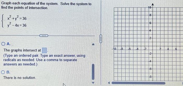 Solved Graph each equation of the system. Solve the system | Chegg.com