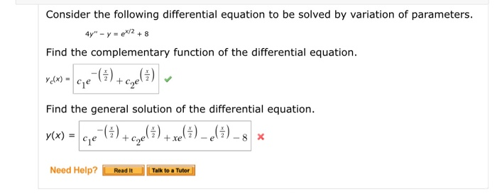 Solved Consider The Following Differential Equation To Be