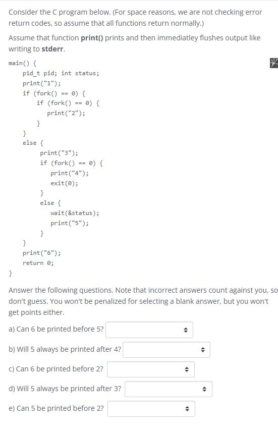 Solved computer science Consider the C program below. (For | Chegg.com