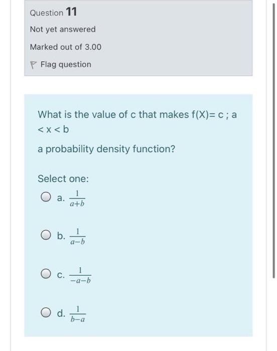 Solved Question 11 Not yet answered Marked out of 3.00 P | Chegg.com