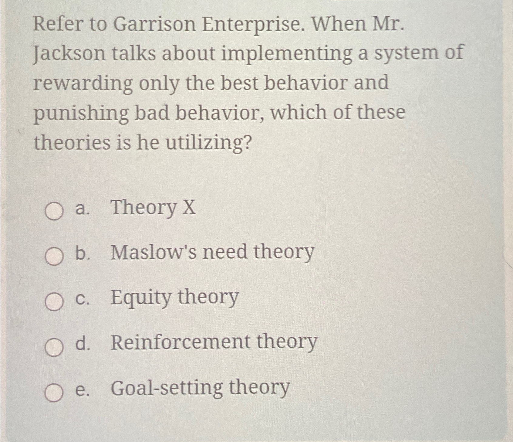 Solved Refer to Garrison Enterprise. When Mr. ﻿Jackson talks
