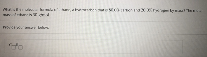 what is the molar mass of the carbon element in ethane