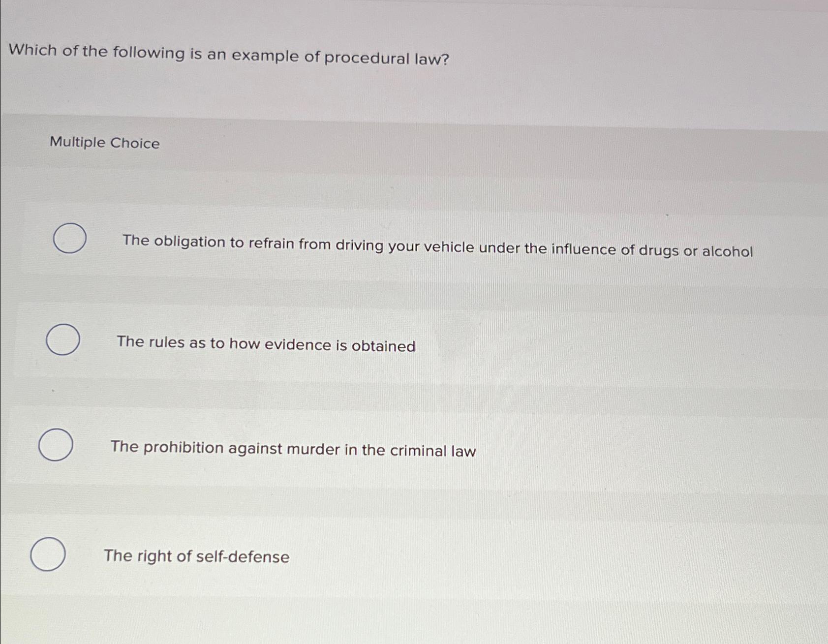Solved Which of the following is an example of procedural | Chegg.com
