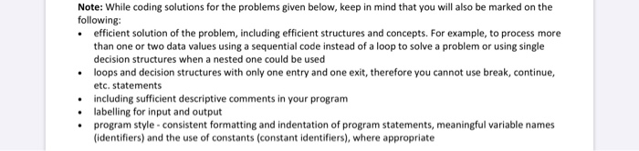 Solved Note: While coding solutions for the problems given | Chegg.com