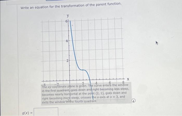 Solved Write an equation for the transformation of the | Chegg.com