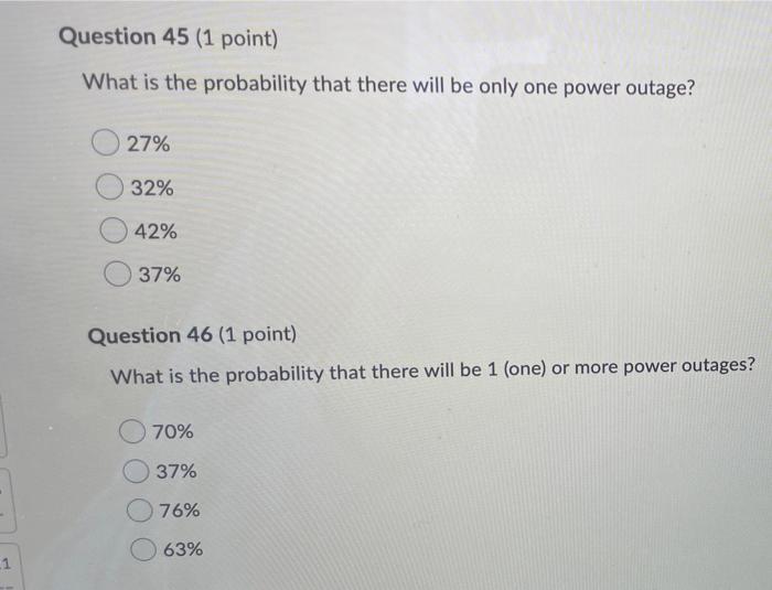 Solved The number of power outages at a nuclear power plant | Chegg.com