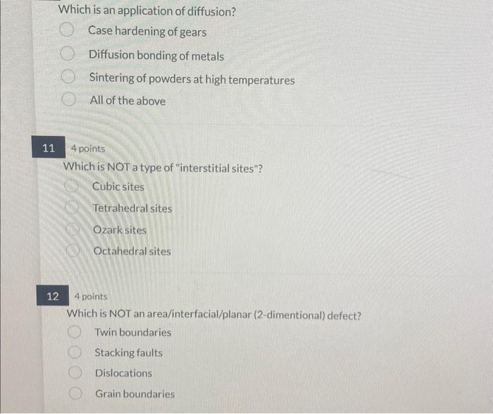 Solved Which is an application of diffusion? Case hardening