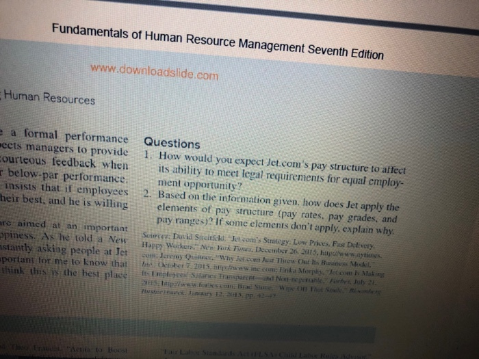 Fundamentals Of Human Resource Management Seventh Chegg Com