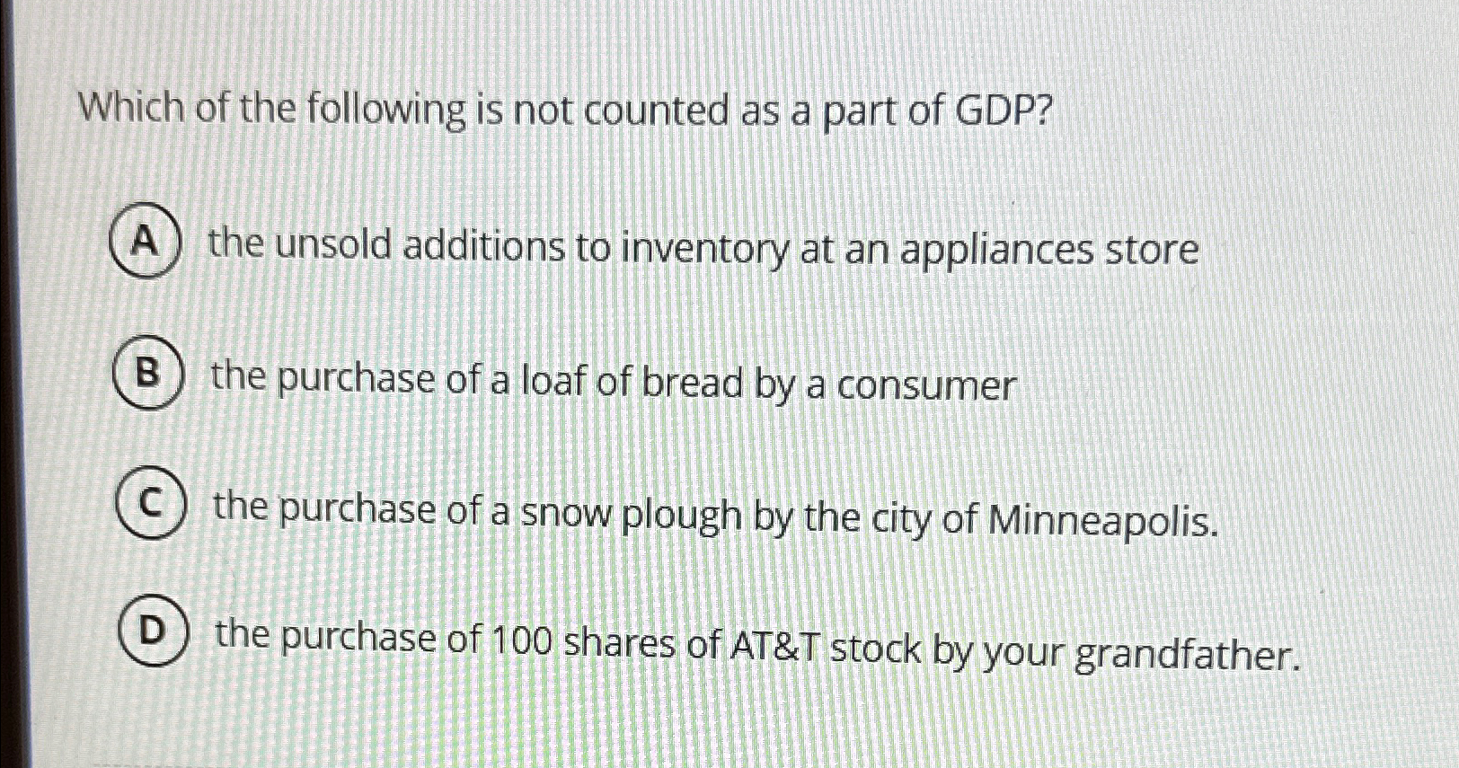 Solved Which of the following is not counted as a part of | Chegg.com