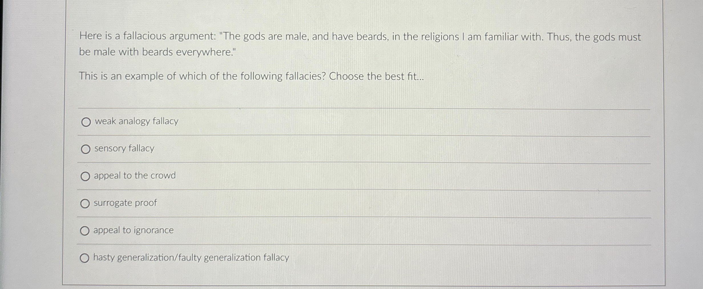 Solved Here is a fallacious argument: 