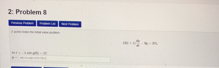 Solved 2: Problem 8 Previous Problem Problem List Next | Chegg.com