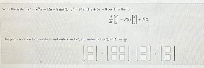 Solved Write the system | Chegg.com
