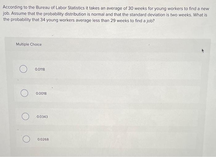 Solved According To The Bureau Of Labor Statistics It Takes | Chegg.com