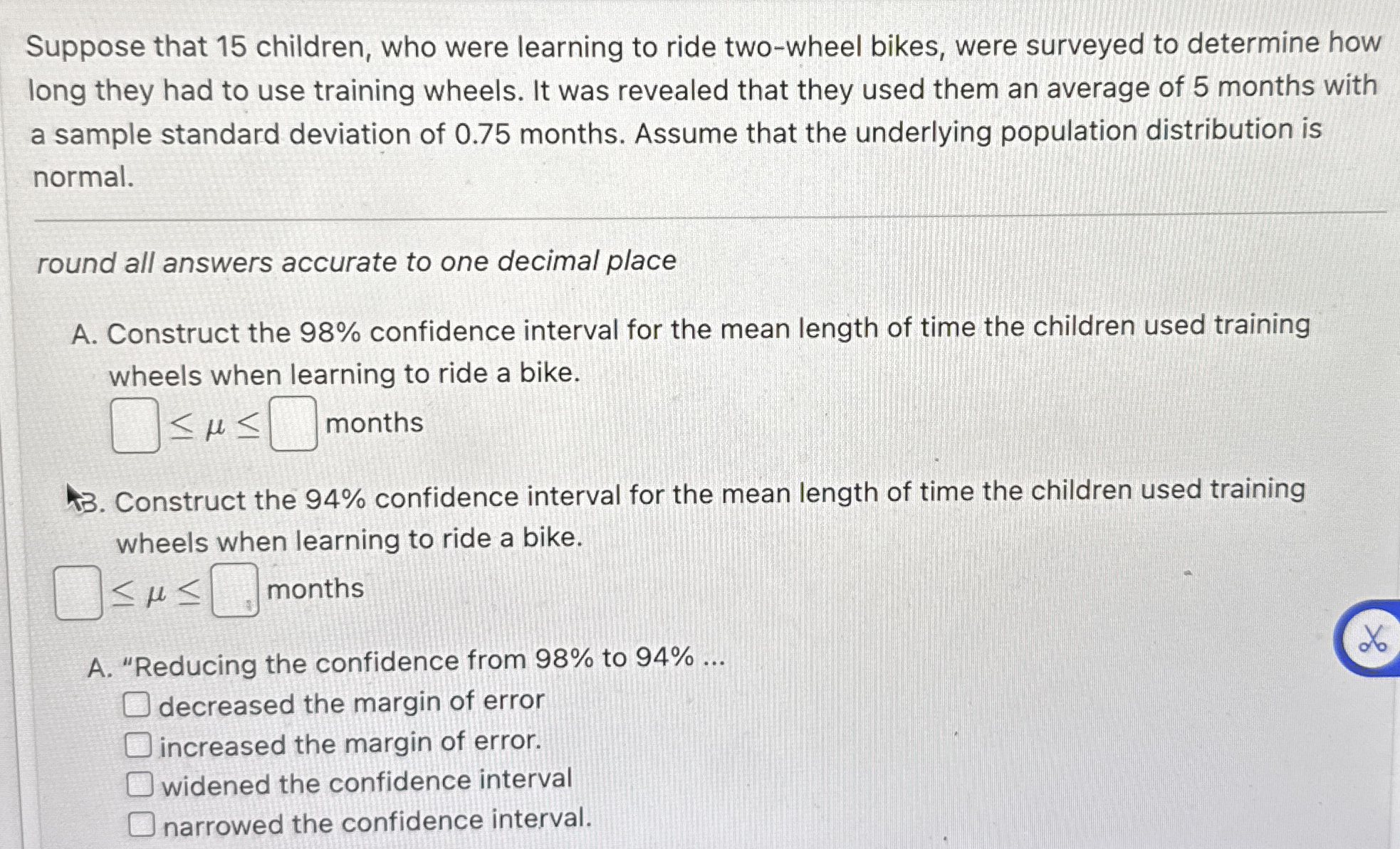 Solved Suppose that 15 ﻿children, who were learning to ride