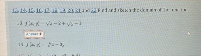 Solved 13, 14, 15, 16, 17, 18, 19, 20, 21 and 22 Find and | Chegg.com