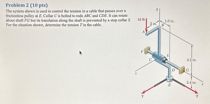Solved Problem 2 ( 10 pts) The system shown is used to | Chegg.com