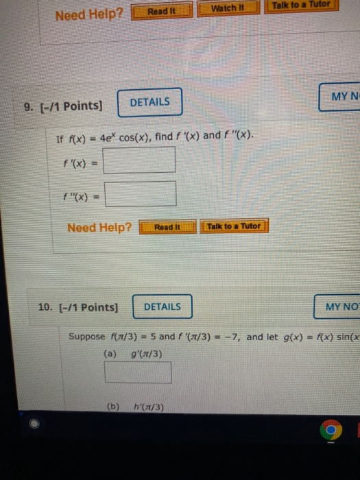 Solved Watch It Talk to a Tutor Read It Need Help? MYN 9. | Chegg.com