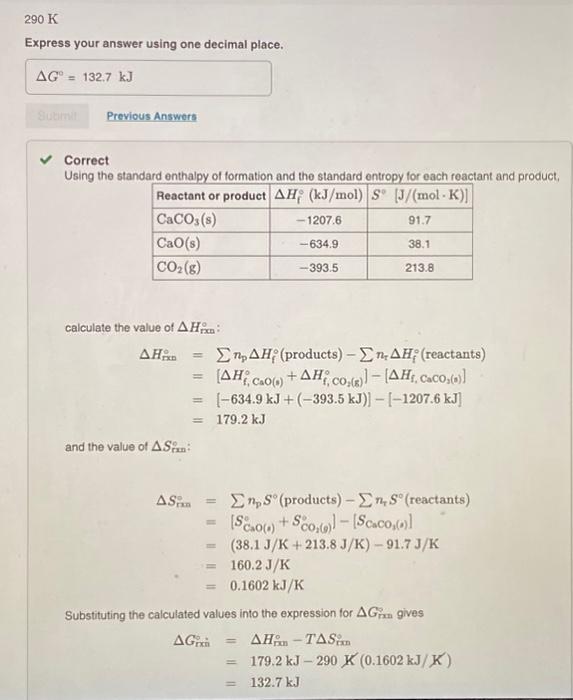 Solved Consider the following reaction: CaCO3( | Chegg.com