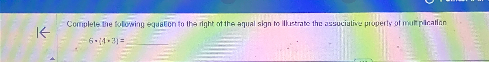 Solved Complete the following equation to the right of the | Chegg.com