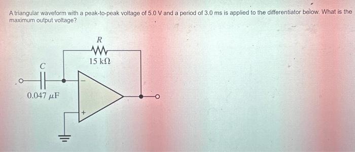 Solved A triangular waveform with a peak-to-peak voltage of | Chegg.com