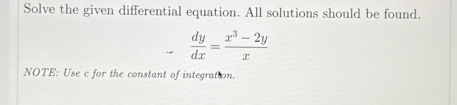 Solved Solve The Given Differential Equation. All Solutions | Chegg.com ...