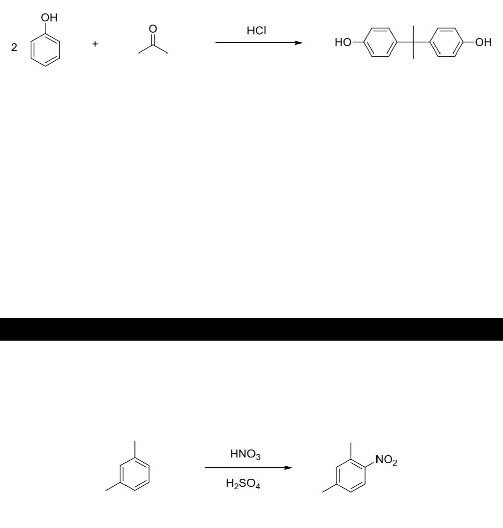 Solved ОН o= HCI НО ОН 2 HNO3 NO2 д H2SO4 | Chegg.com