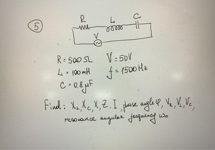 Solved S R 5 W V F 1500 M2 R 500 Sl V 50v 42 10 Chegg Com