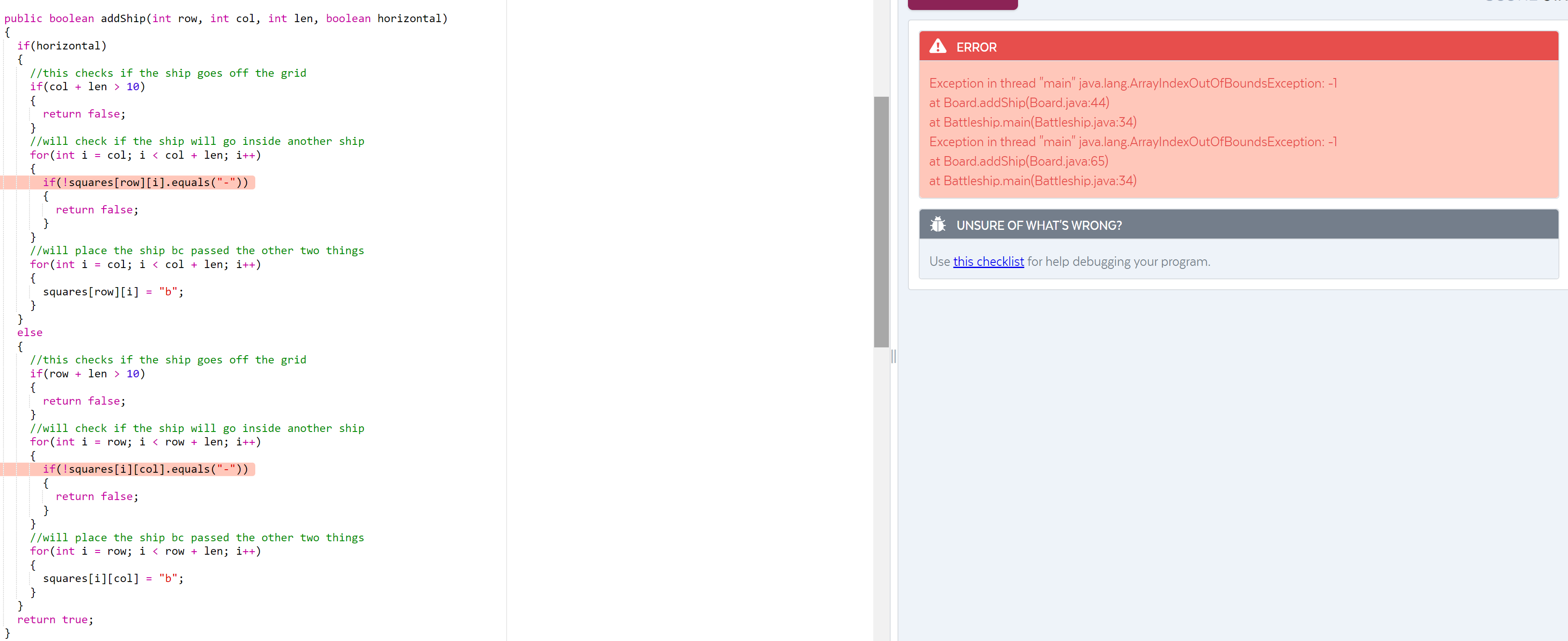 Solved Hello I get this error and I dont understand how to | Chegg.com