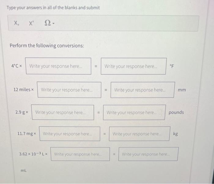 Solved Perform The Following Conversions:Type Your Answers | Chegg.com