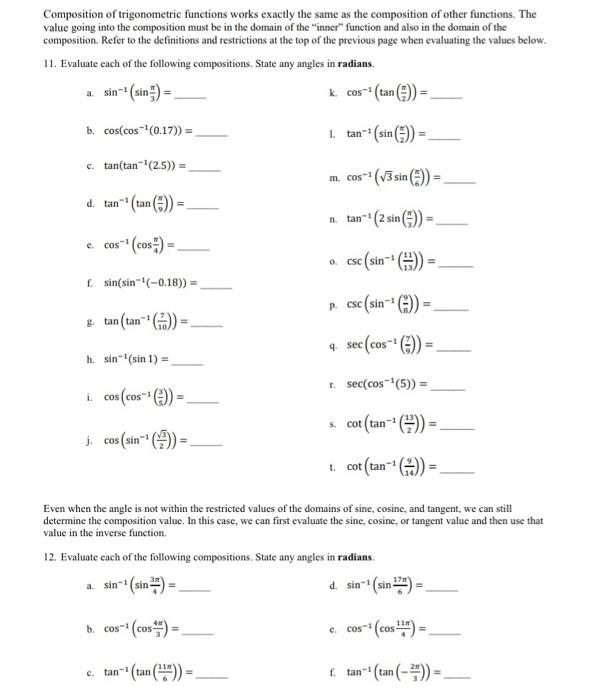 Solved Composition of trigonometric functions works exactly | Chegg.com