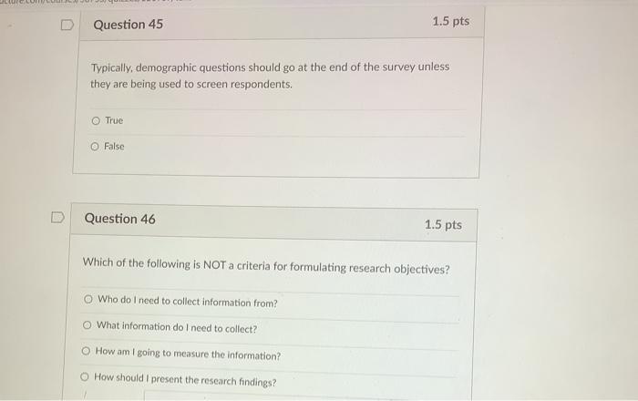 Solved 1.5 pts D Question 43 Which of the following should | Chegg.com