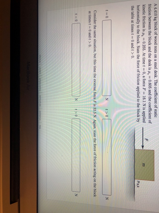 Solved A mop is pushed across the floor with a force F of