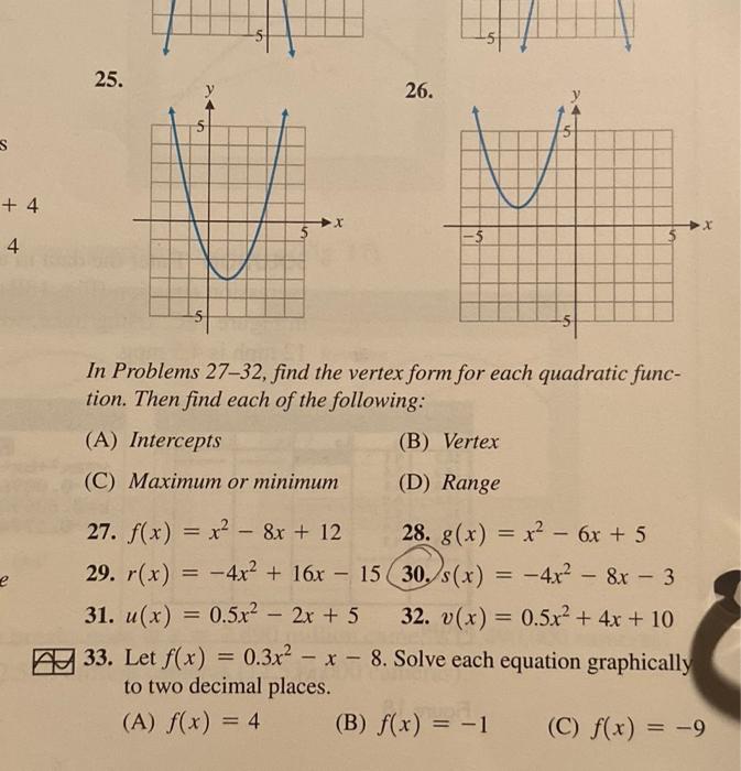Solved can you please help me with these problems? only the | Chegg.com