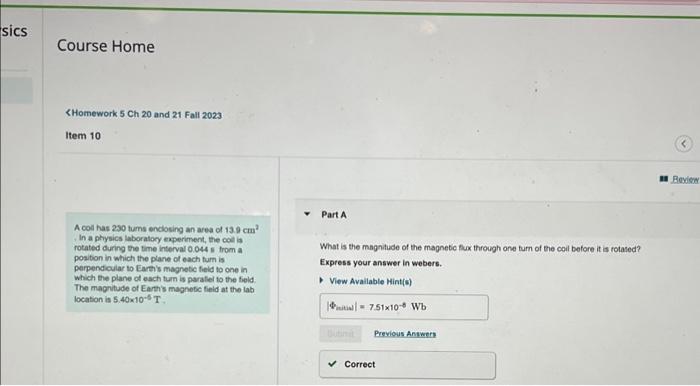 Solved Course Home 5Ch20 and 21 Fall 2023 Item 10 A col has | Chegg.com