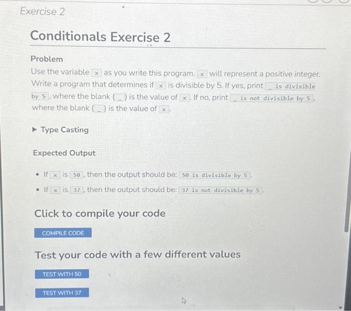 write a representation using variable x