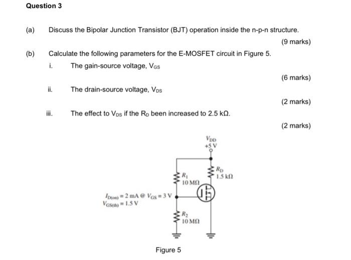 Solved Question 3 (a) Discuss the Bipolar Junction | Chegg.com