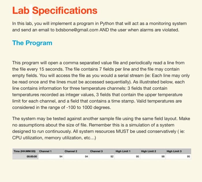 Solved In this lab, you will implement a program in Python | Chegg.com