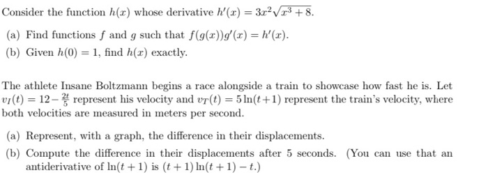 Solved Consider The Function H C Whose Derivative W X Chegg Com