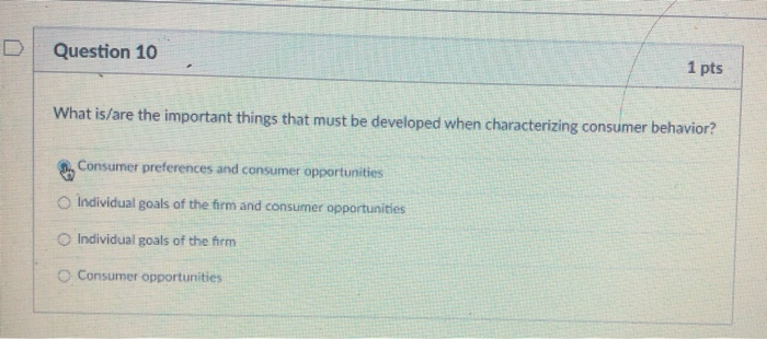 Solved Question 10 1 pts What is/are the important things | Chegg.com