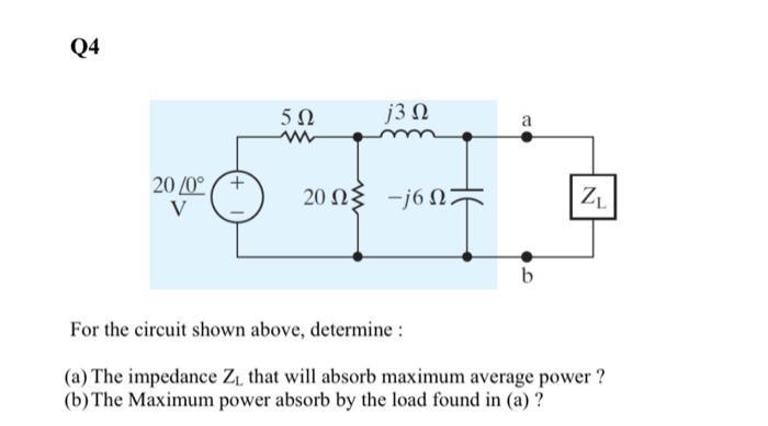 Solved For The Circuit Shown Above, Determine : (a) The | Chegg.com