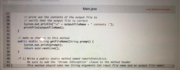 Solved 13.6 Statistics File (Java) Individual Challenge This | Chegg.com