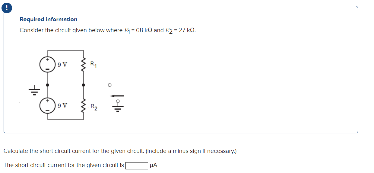 Solved Required informationConsider the circuit given below | Chegg.com