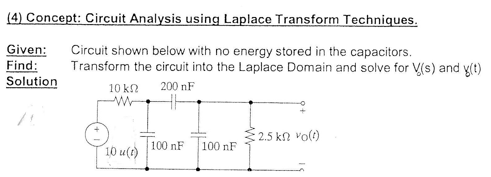 Solved Concept: Circuit Analysis Using Laplace Transform | Chegg.com