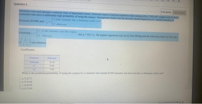 Solved Sinment (51000) and Coefficientils a 02771 b. 0.5436 | Chegg.com