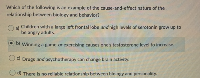 Solved Which Of The Following Is An Example Of The | Chegg.com